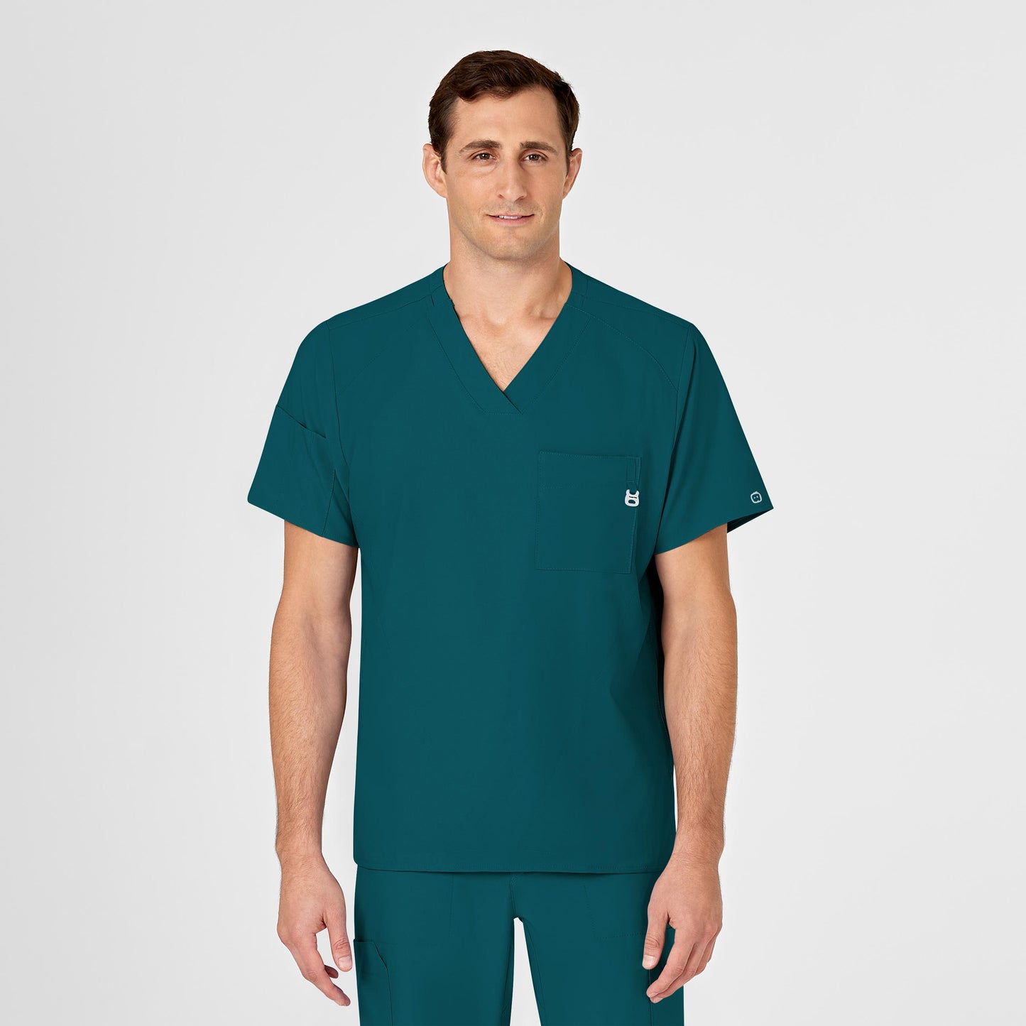 W123 6355 Men's V-Neck Scrub Top