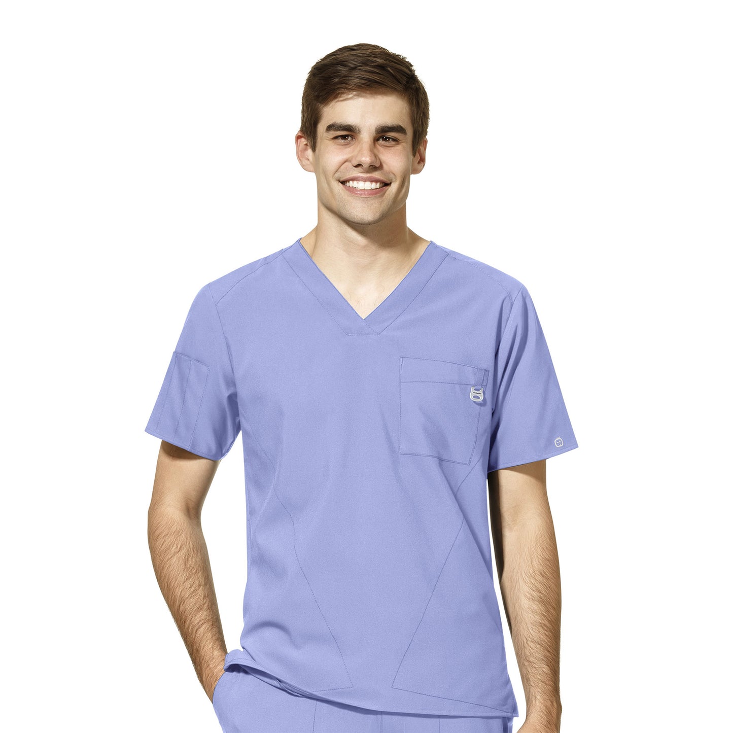 W123 6355 Men's V-Neck Scrub Top