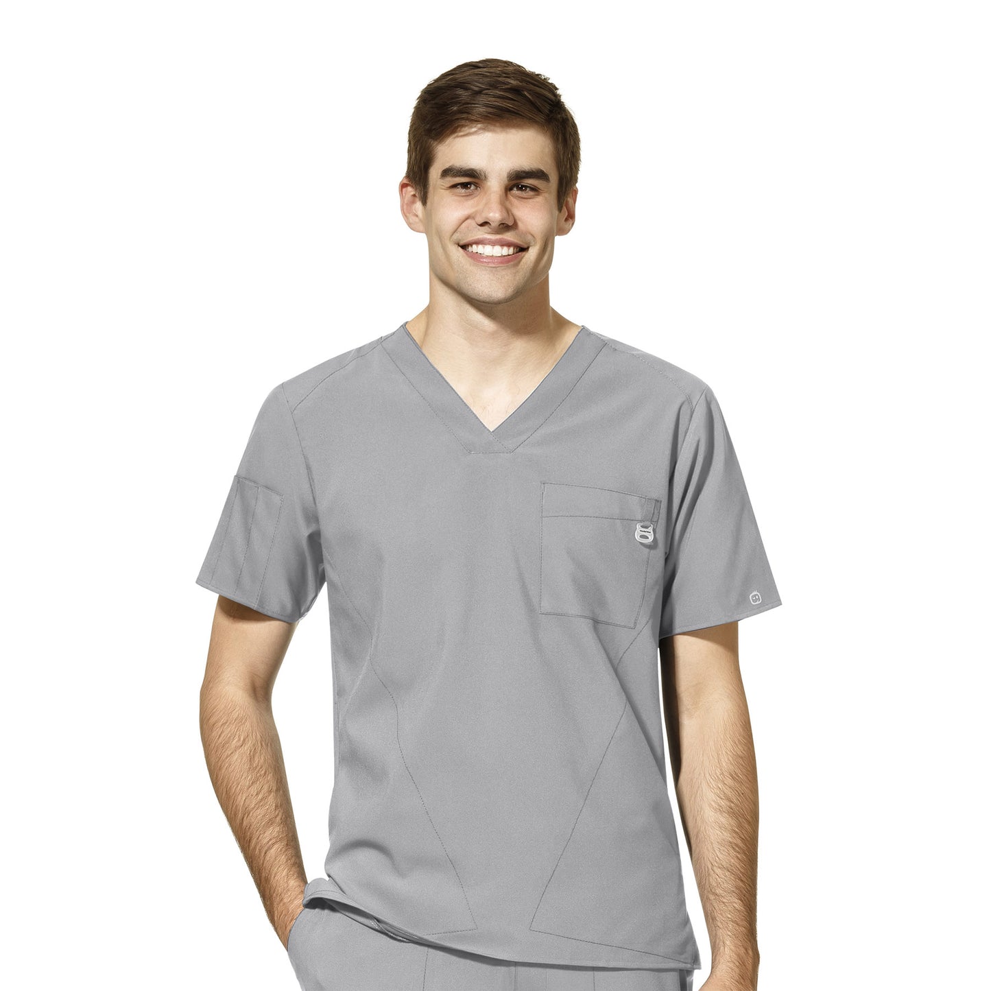 W123 6355 Men's V-Neck Scrub Top