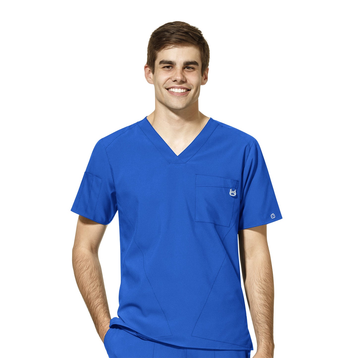 W123 6355 Men's V-Neck Scrub Top