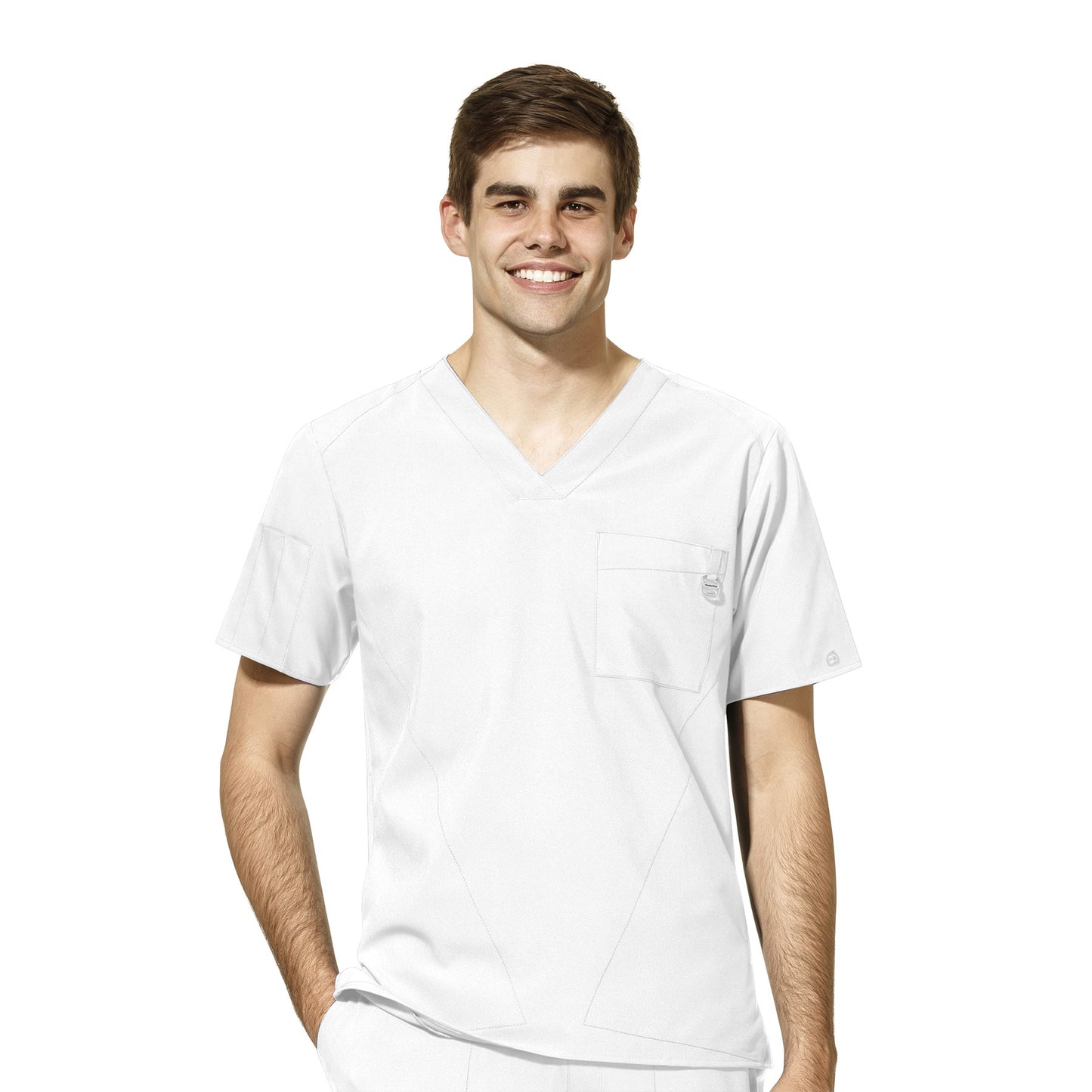 W123 6355 Men's V-Neck Scrub Top