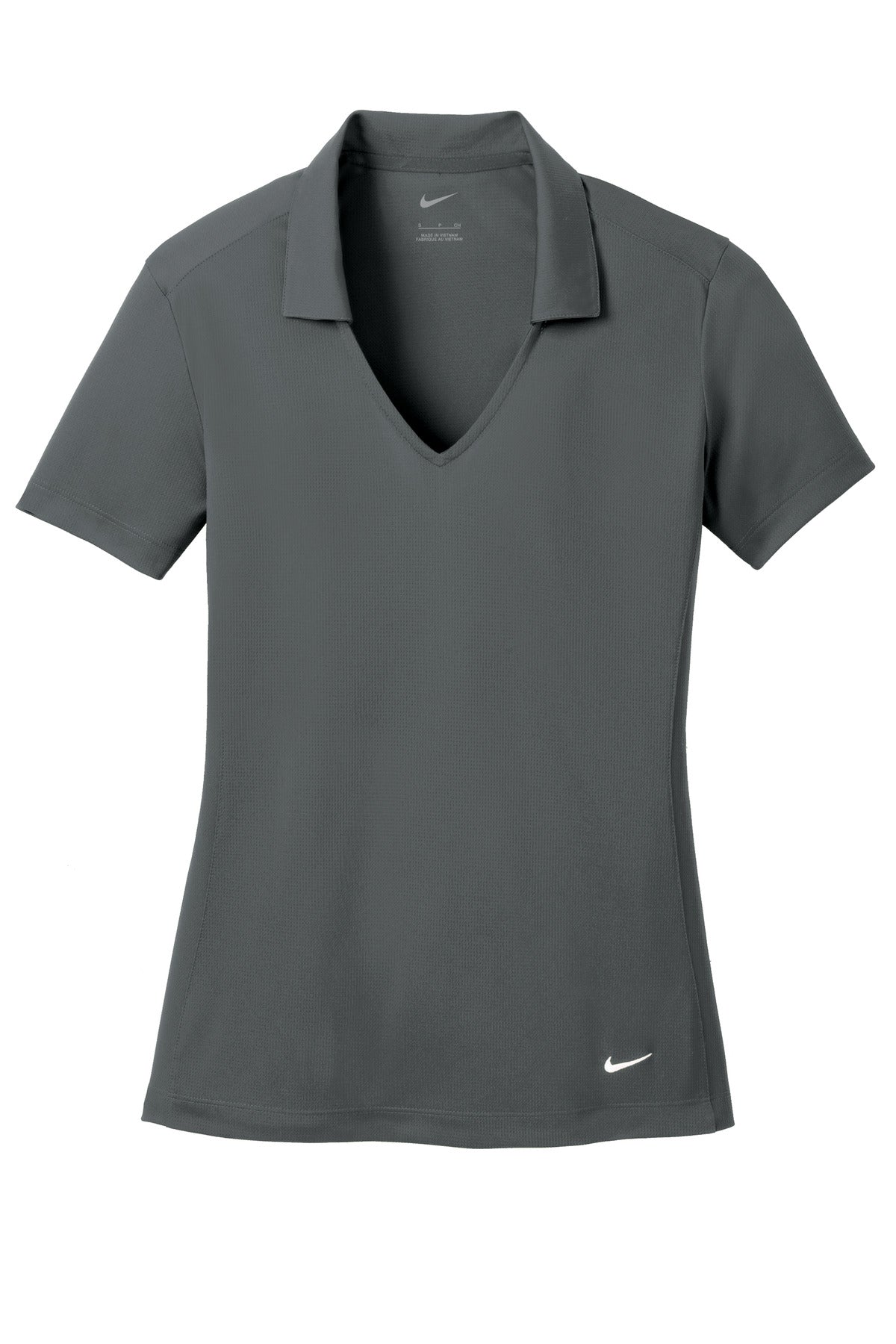 Nike Women's Dri-FIT Vertical Mesh Polo. 637165 Anthracite