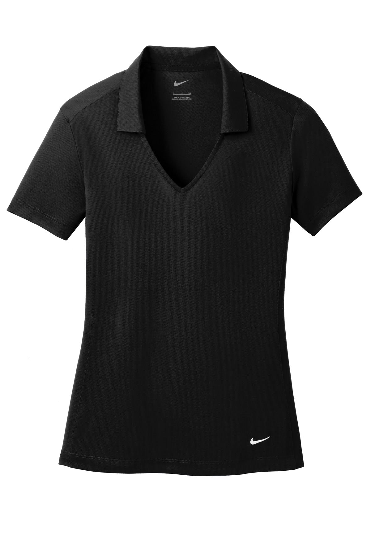 Nike Women's Dri-FIT Vertical Mesh Polo. 637165 Black
