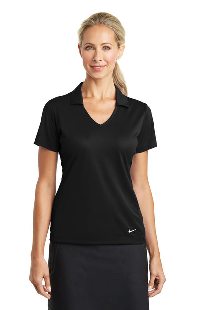 Nike Women's Dri-FIT Vertical Mesh Polo. 637165 Black