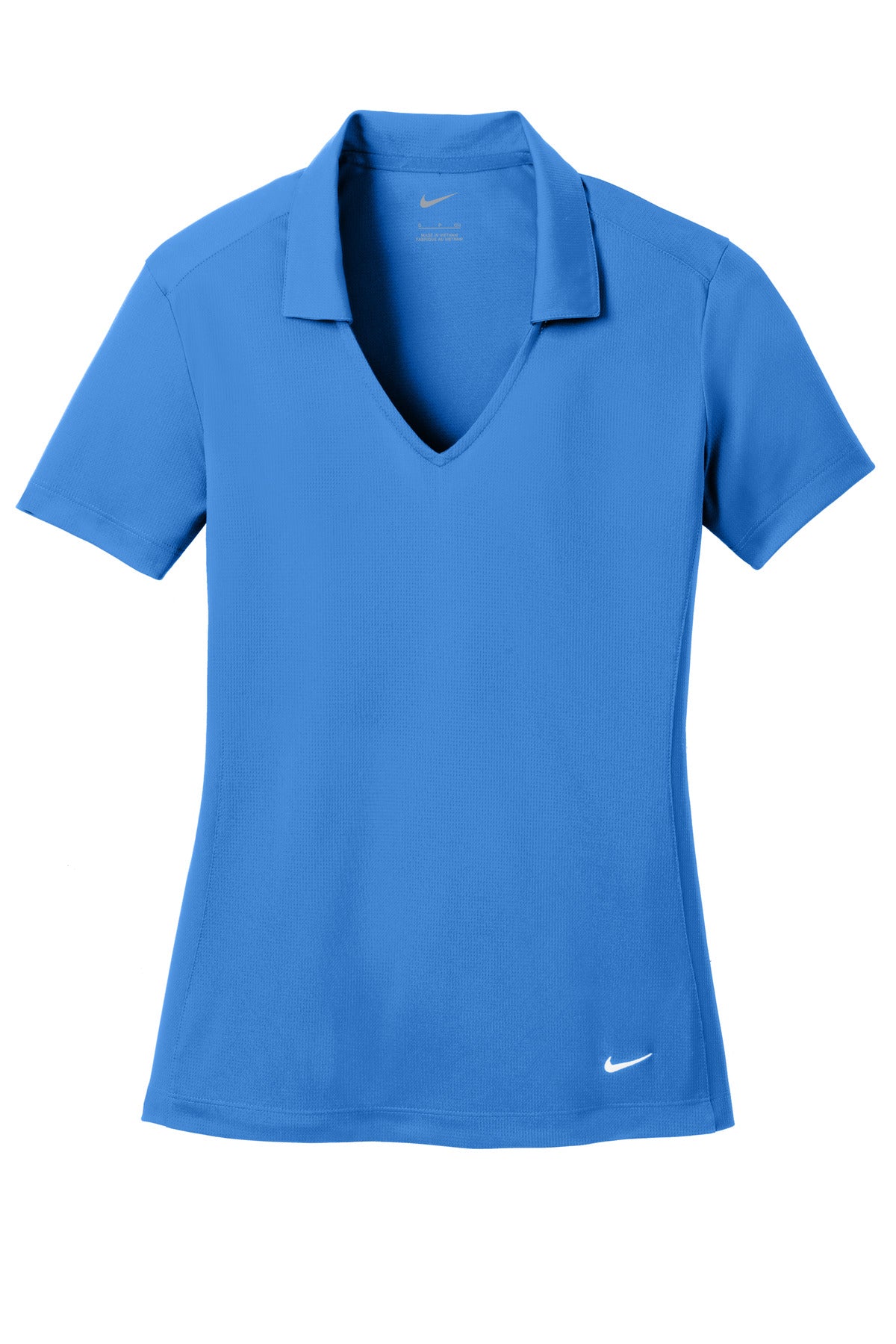 Nike Women's Dri-FIT Vertical Mesh Polo. 637165 Brisk Blue