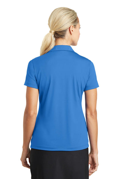 Nike Women's Dri-FIT Vertical Mesh Polo. 637165 Brisk Blue