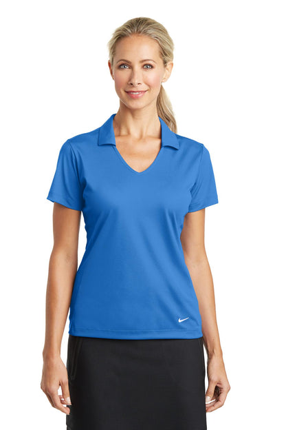 Nike Women's Dri-FIT Vertical Mesh Polo. 637165 Brisk Blue