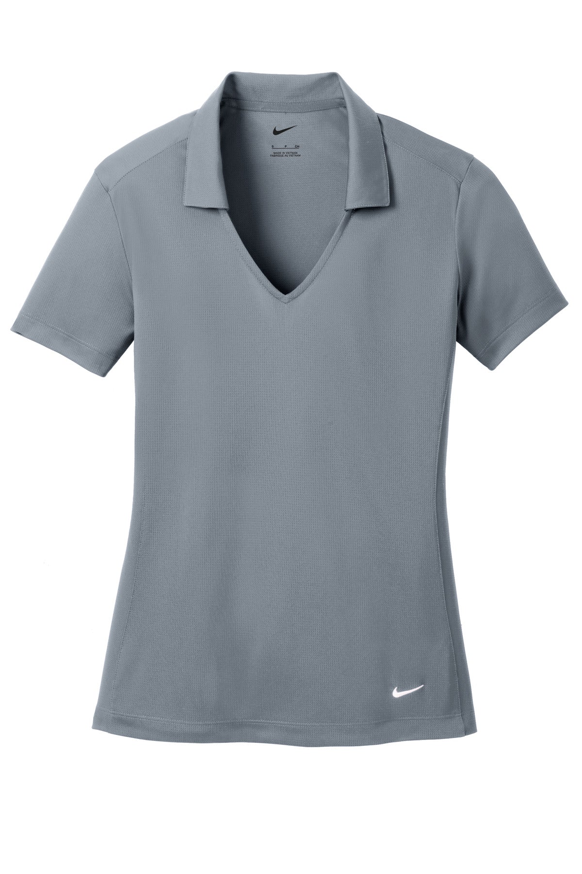 Nike Women's Dri-FIT Vertical Mesh Polo. 637165 Cool Grey