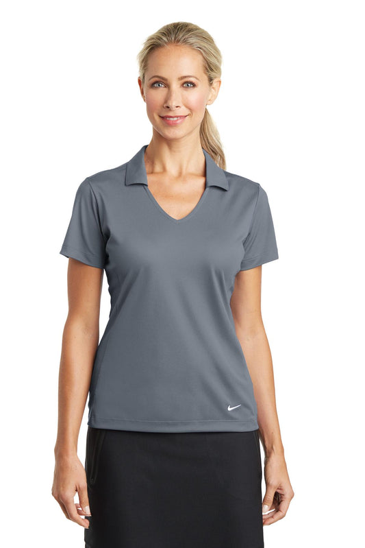 Nike Women's Dri-FIT Vertical Mesh Polo. 637165 Cool Grey