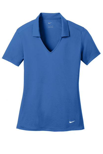 Nike Women's Dri-FIT Vertical Mesh Polo. 637165 Gym Blue