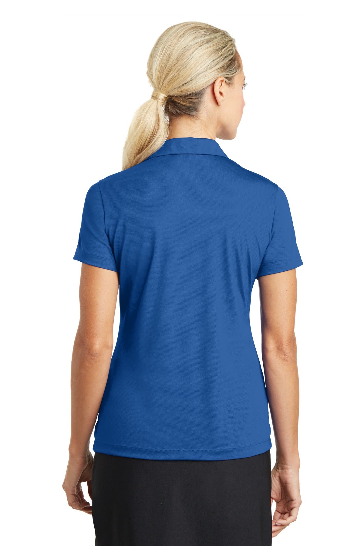 Nike Women's Dri-FIT Vertical Mesh Polo. 637165 Gym Blue