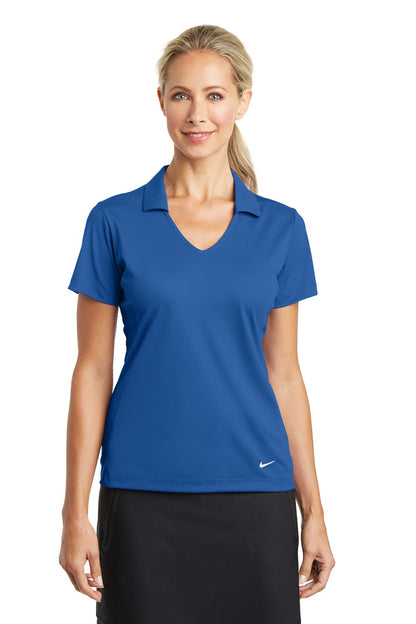 Nike Women's Dri-FIT Vertical Mesh Polo. 637165 Gym Blue