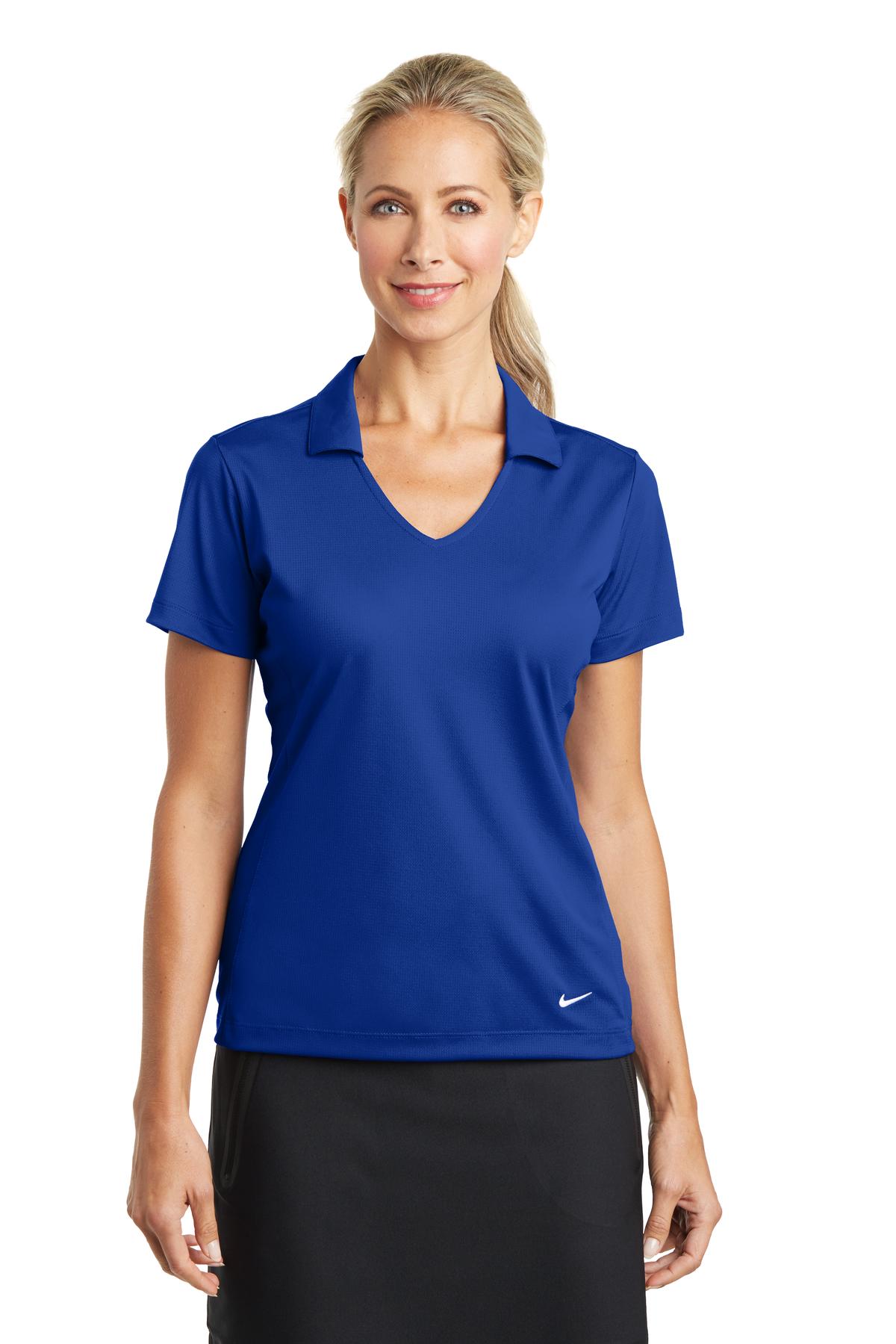 Nike Women's Dri-FIT Vertical Mesh Polo. 637165 Old Royal