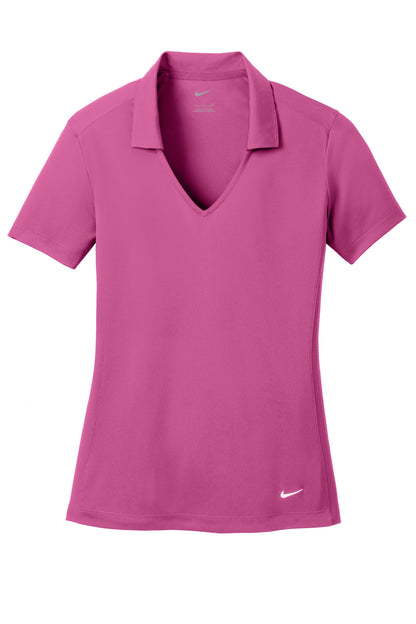 Nike Women's Dri-FIT Vertical Mesh Polo. 637165 Pink Fire