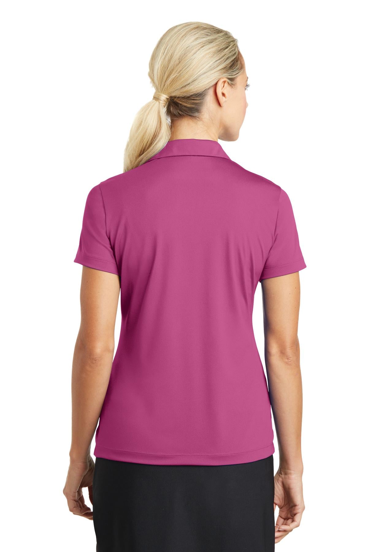 Nike Women's Dri-FIT Vertical Mesh Polo. 637165 Pink Fire