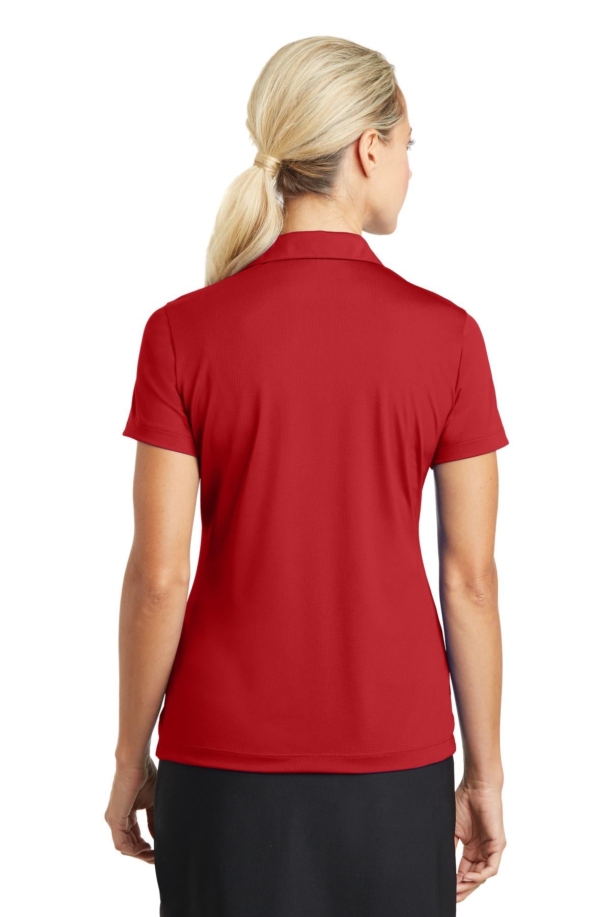 Nike Women's Dri-FIT Vertical Mesh Polo. 637165 University Red