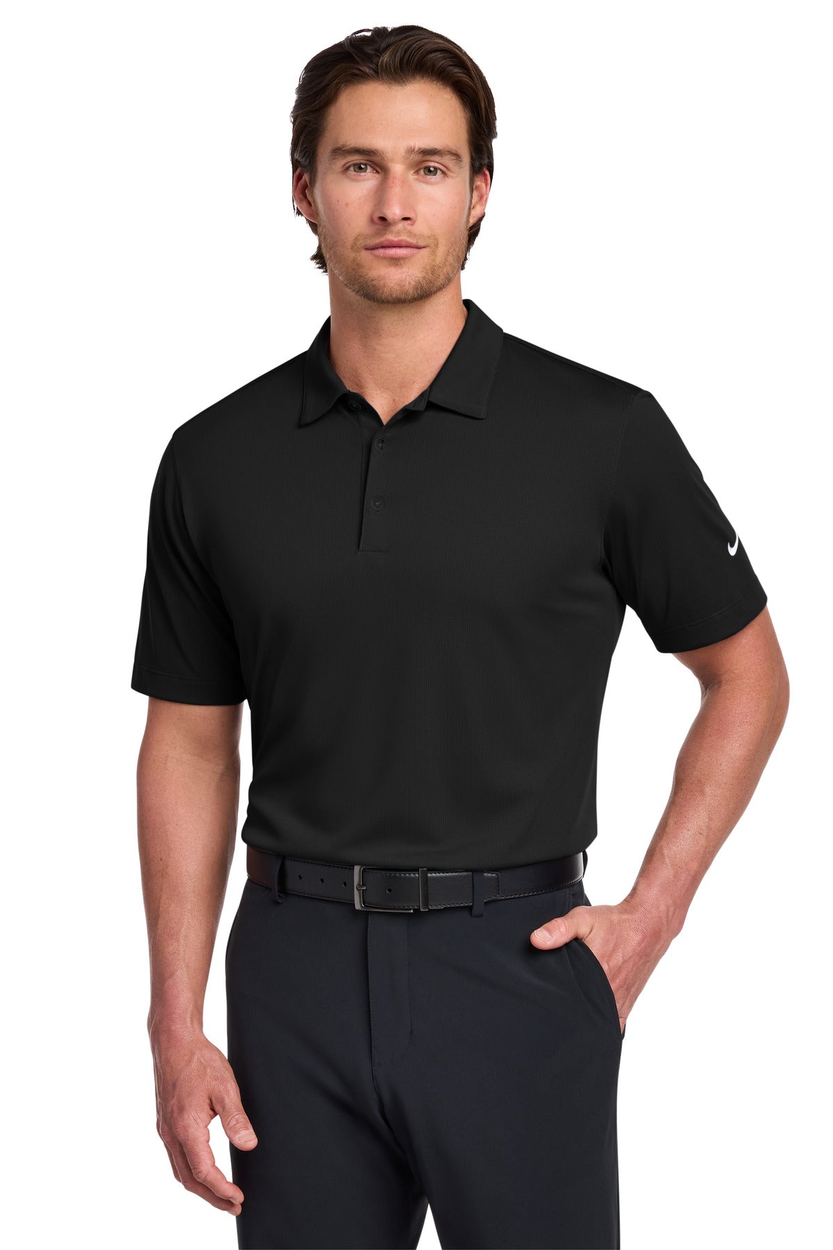 Nike Dri-FIT Vertical Mesh Polo 637167 Black