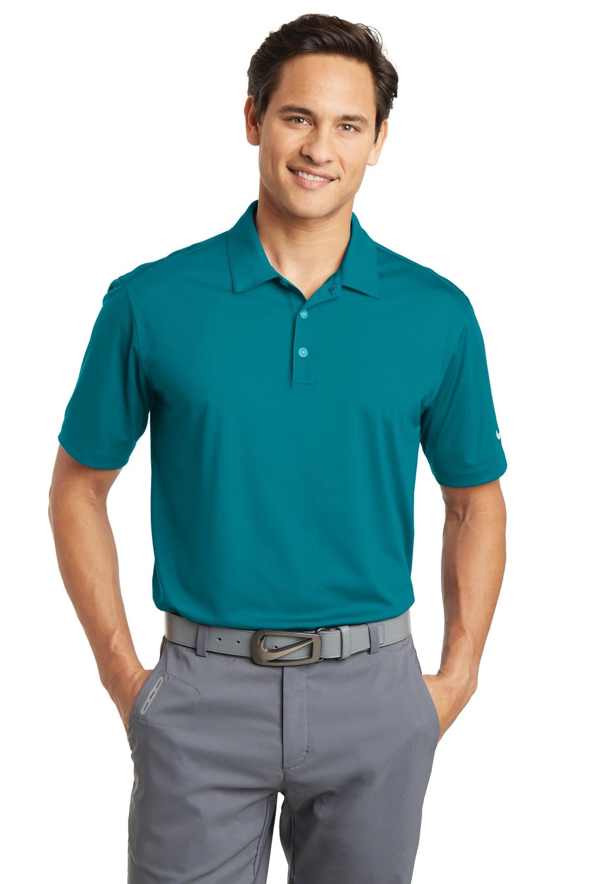 Nike Dri-FIT Vertical Mesh Polo. 637167 Blustery