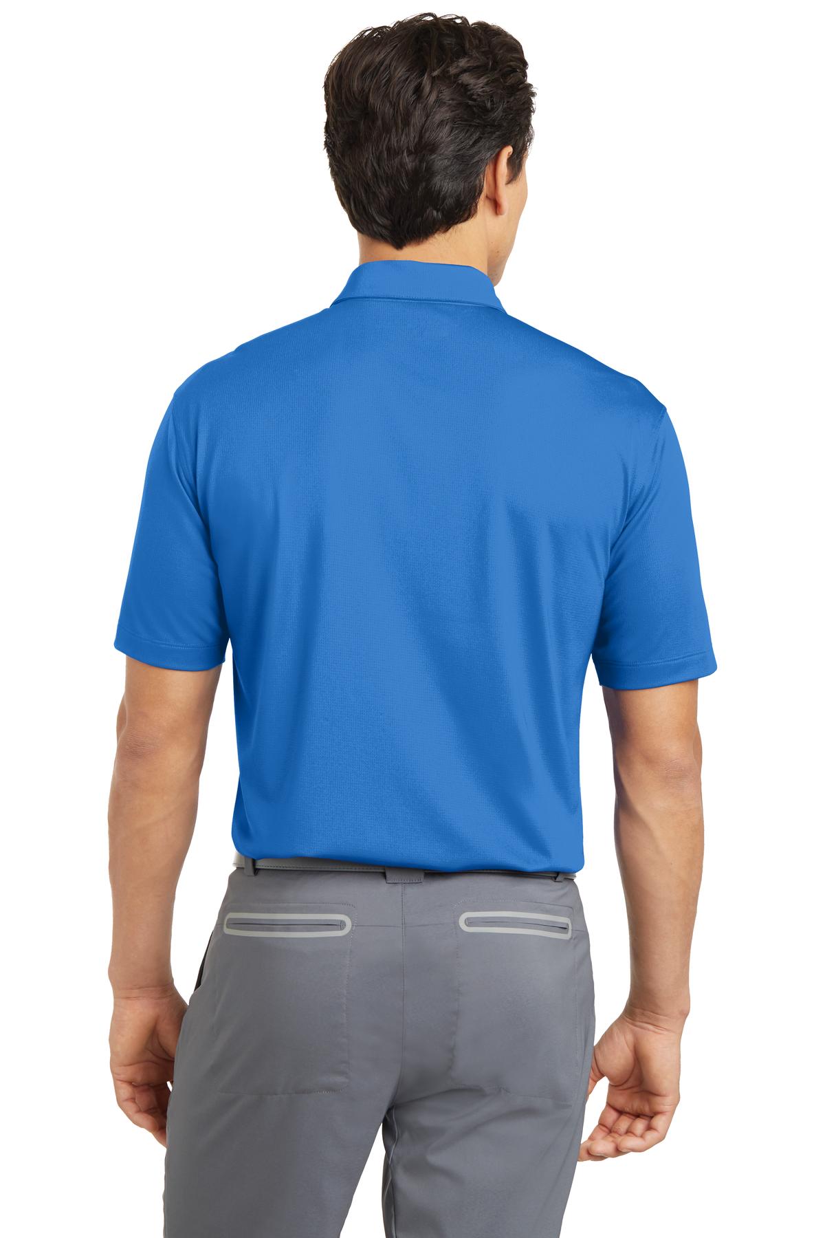 Nike Dri-FIT Vertical Mesh Polo. 637167 Brisk Blue