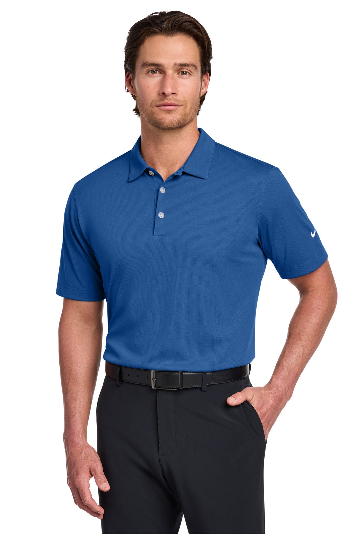 Nike Dri-FIT Vertical Mesh Polo 637167 Gym Blue