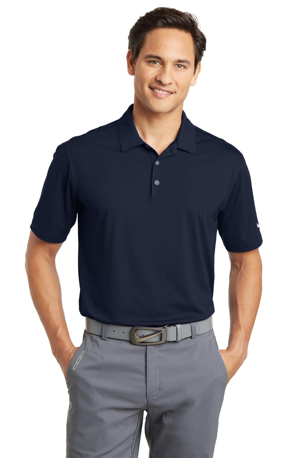 Nike Dri-FIT Vertical Mesh Polo. 637167 Marine