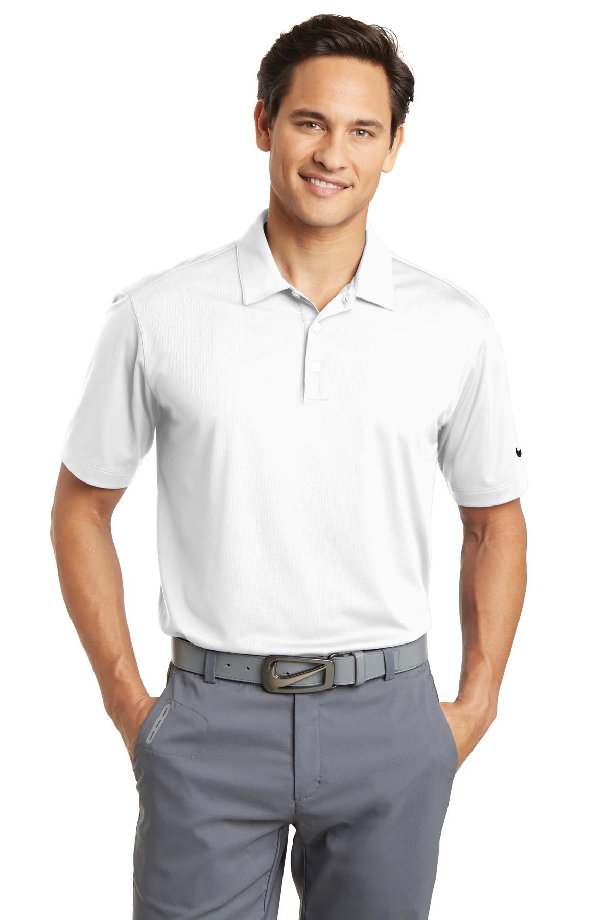 Nike Dri-FIT Vertical Mesh Polo. 637167 White