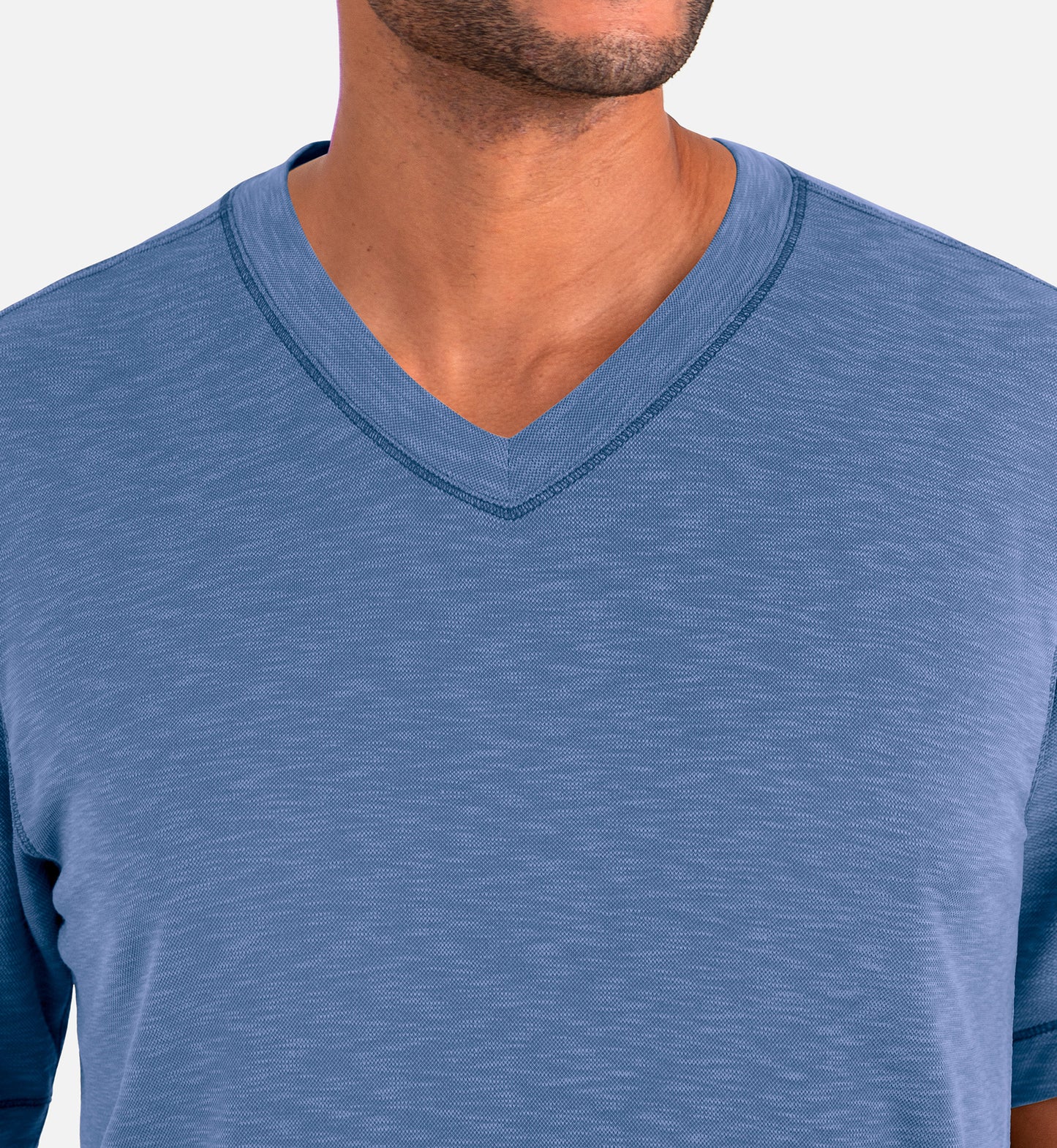Knit 6409 Men's Short Sleeve Modal Tee Blue