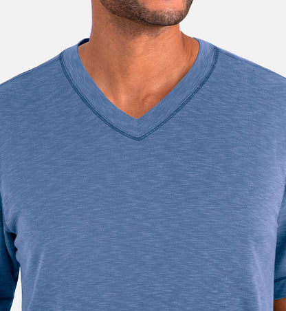 Knit 6409 Men's Short Sleeve Modal Tee Blue