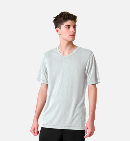 Knit 6409 Men's Short Sleeve Modal Tee Light Gray