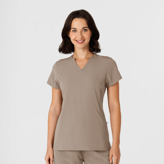 Nova 6432 Flex-n-Reach V-Neck Scrub Top Haze Model Image Front | Wink