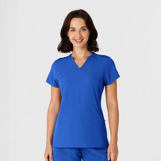 Nova 6432 Flex-n-Reach V-Neck Scrub Top Royal Model Image Front | Wink