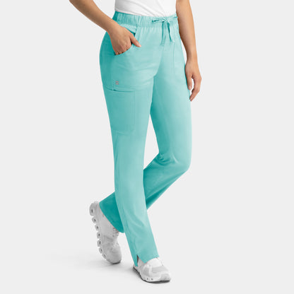 Matrix 6501 Women's Full Elastic Waistband Cargo Pant Aruba Blue