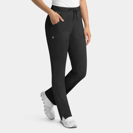 Matrix 6501 Women’s Full Elastic Waistband Cargo Pant Black