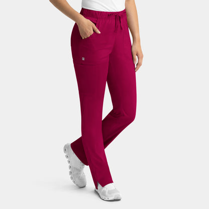Matrix 6501 Women's Full Elastic Waistband Cargo Pant Cherries Jubilee