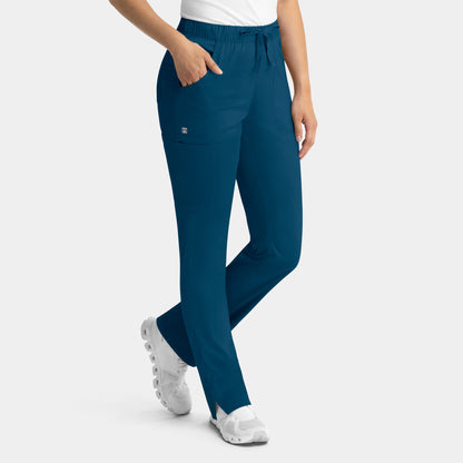 Matrix 6501 Women's Full Elastic Waistband Cargo Pant Caribbean Blue