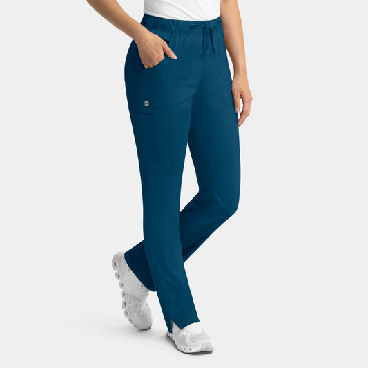 Matrix 6501 Women's Full Elastic Waistband Cargo Pant Caribbean Blue