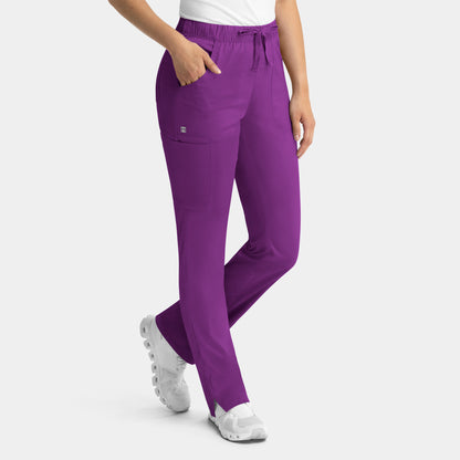 Matrix 6501 Women's Full Elastic Waistband Cargo Pant Dahlia