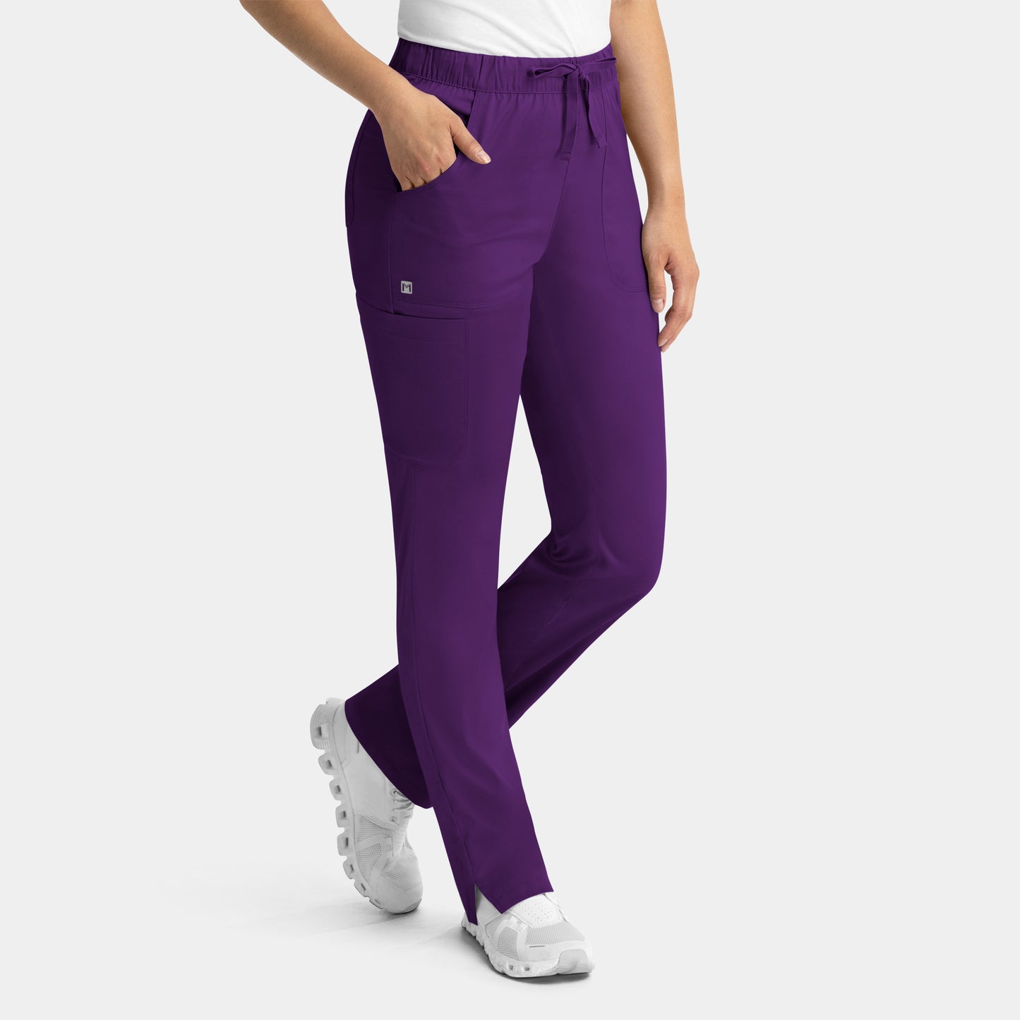 Matrix 6501 Women’s Full Elastic Waistband Cargo Pant Egg plant