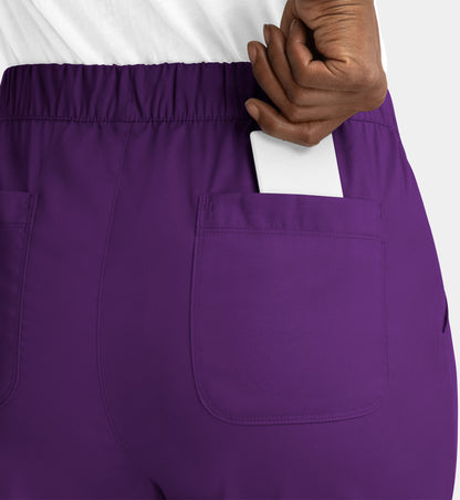 Matrix 6501 Women’s Full Elastic Waistband Cargo Pant Egg plant