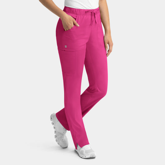 Matrix 6501 Women’s Full Elastic Waistband Cargo Pant Hot Pink