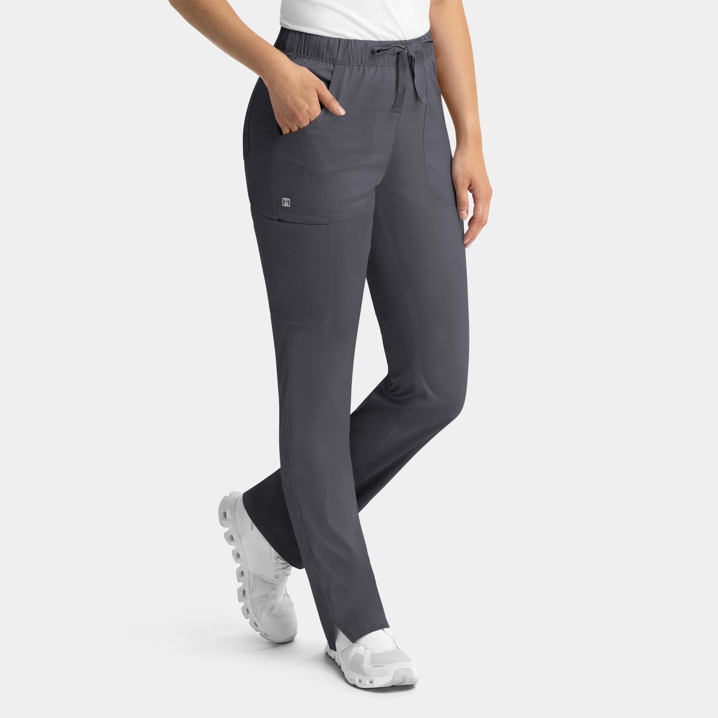 Matrix 6501 Women’s Full Elastic Waistband Cargo Pant Pewter