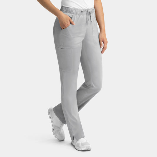 Matrix 6501 Women’s Full Elastic Waistband Cargo Pant Quiet Grey