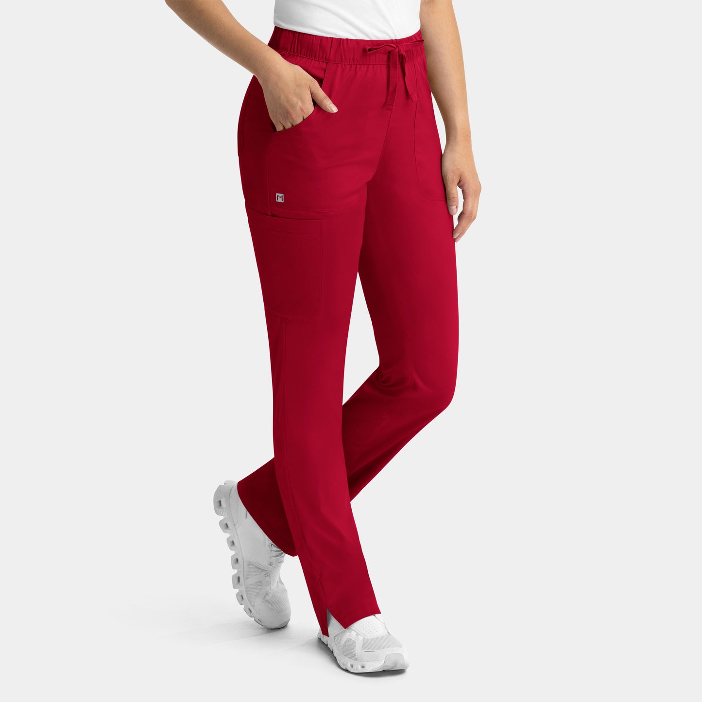 Matrix 6501 Women’s Full Elastic Waistband Cargo Pant Red