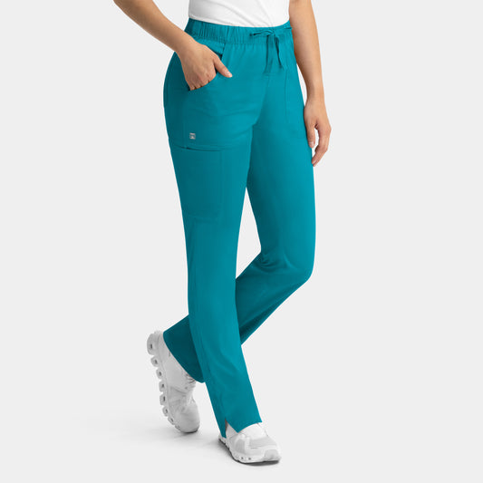 Matrix 6501 Women’s Full Elastic Waistband Cargo Pant Teal