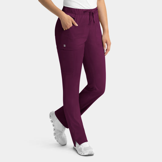 Matrix 6501 Women’s Full Elastic Waistband Cargo Pant Wine