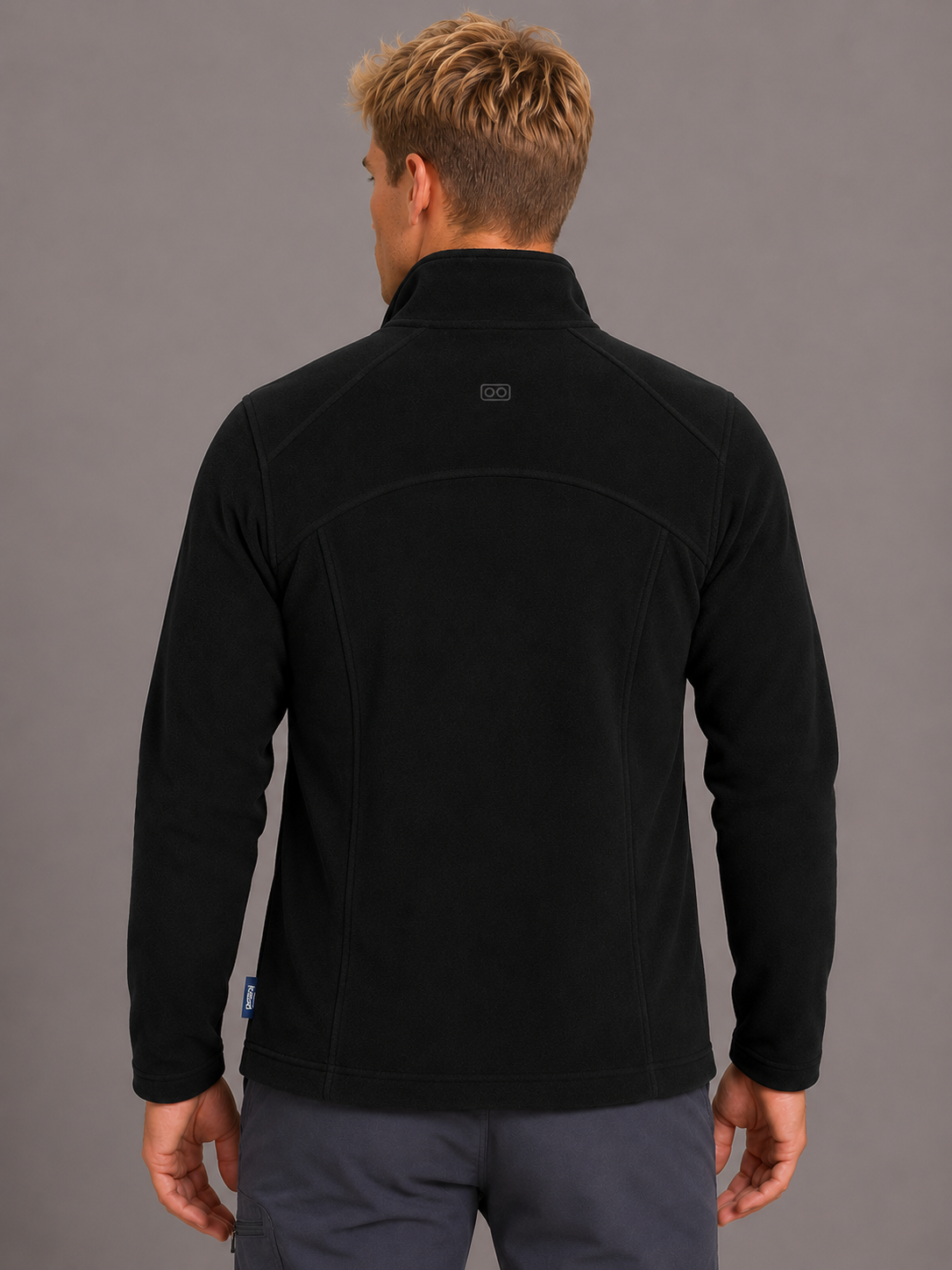 Perfect Fleece 6555 Men's 2 Pocket Bonded Fleece Full Zip Jacket Black