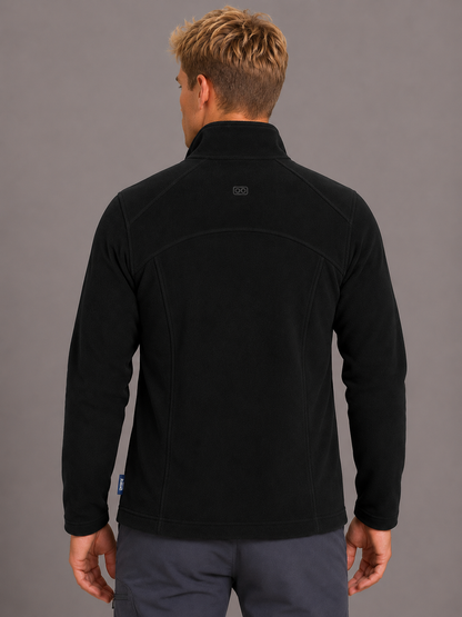 Perfect Fleece 6555 Men's 2 Pocket Bonded Fleece Full Zip Jacket Black