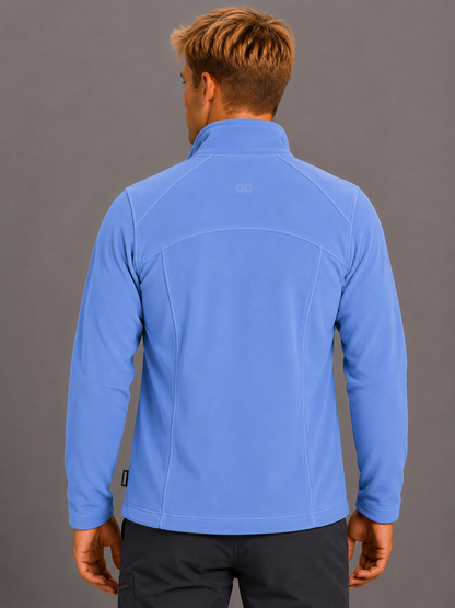 Perfect Fleece 6555 Men's 2 Pocket Bonded Fleece Full Zip Jacket Ceil Blue