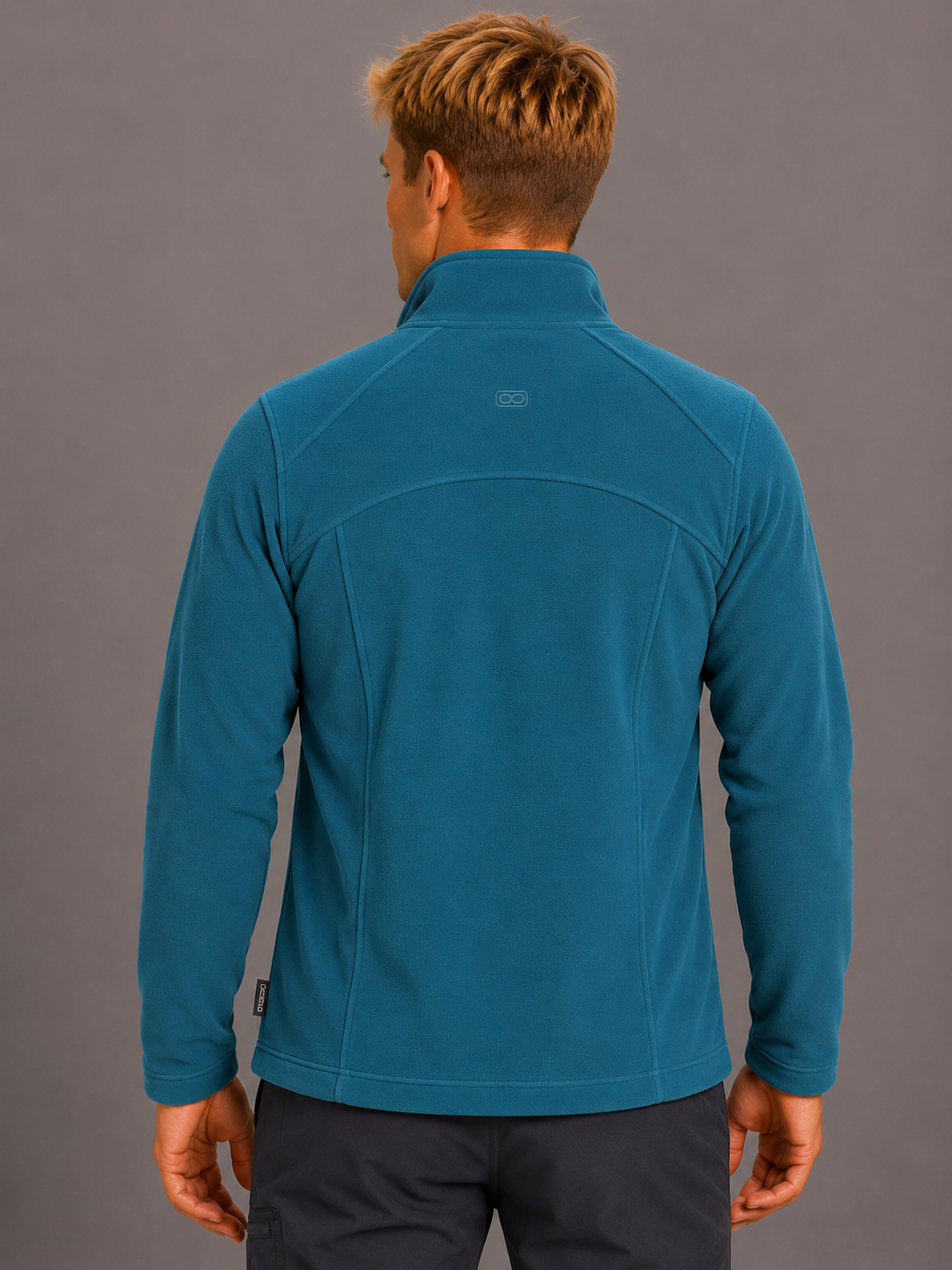 Perfect Fleece 6555 Men's 2 Pocket Bonded Fleece Full Zip Jacket Caribbean Blue