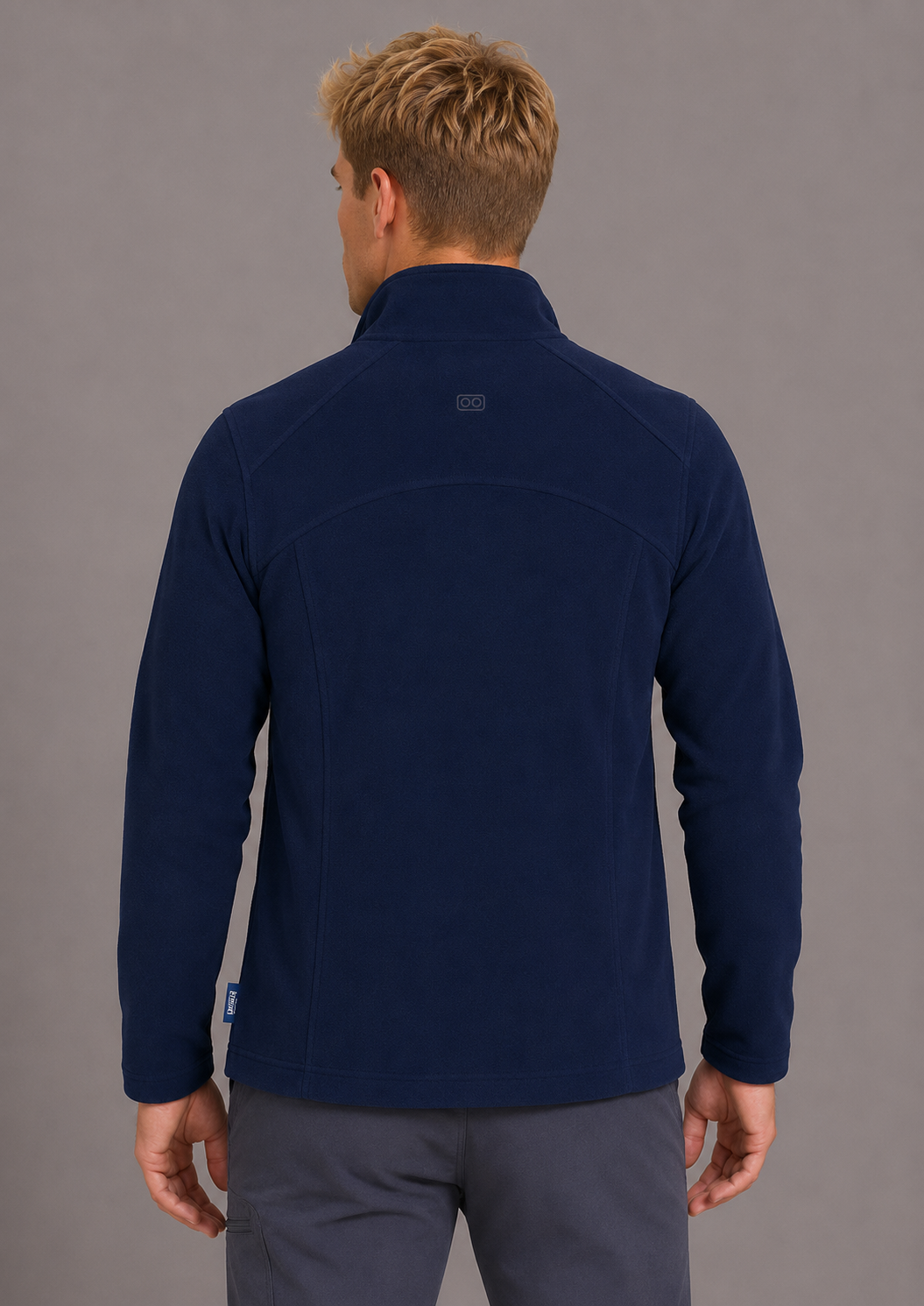 Perfect Fleece 6555 Men's 2 Pocket Bonded Fleece Full Zip Jacket Navy
